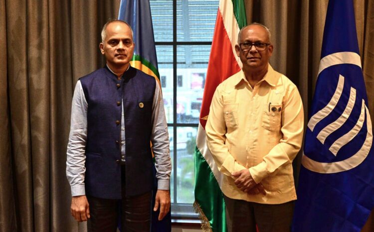  Minister Ramdin heeft een delegatie van India ontvangen