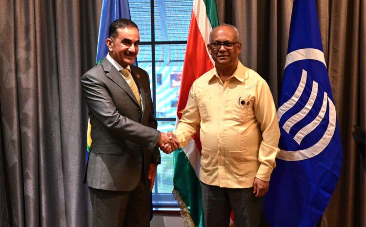  Minister Ramdin ontvangt de ambassadeur van Koeweit, Fadel Haider Saud Alhasan